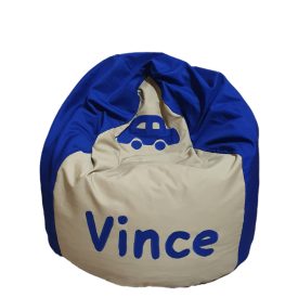 Autós csepp babzsák egyedi felirattal