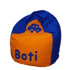 Autós csepp babzsák egyedi felirattal