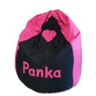 Szívecskés csepp babzsák egyedi felirattal