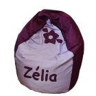 Virágos-leveles csepp babzsák egyedi felirattal