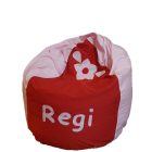 Virágos-leveles csepp babzsák egyedi felirattal