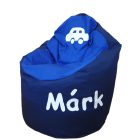 Autós babzsákfotel egyedi felirattal