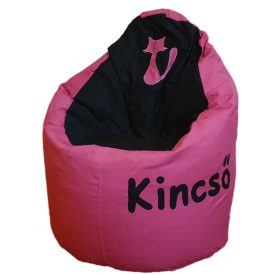 Cicás babzsákfotel egyedi felirattal