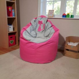 Cicás Premium Felnőtt Babzsákfotel (pink-szürke)