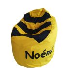 Méhecskés sárga babzsákfotel egyedi felirattal