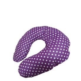Babzsák nyakpárna lila pöttyös
