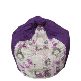 Babzsák Párizs mintával gyerek méretben (lila)