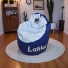 Pókos babzsákfotel egyedi felirattal