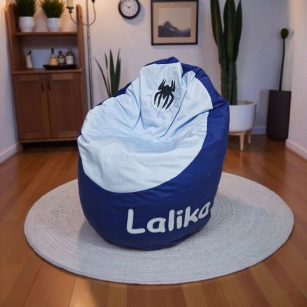 Pókos babzsákfotel egyedi felirattal