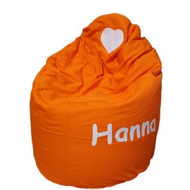 Szívecskés babzsákfotel egyedi felirattal