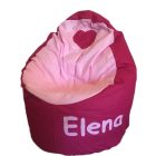 Szívecskés babzsákfotel egyedi felirattal