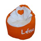 Szívecskés babzsákfotel egyedi felirattal