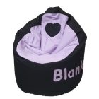 Szívecskés babzsákfotel egyedi felirattal