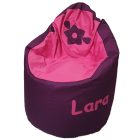 Virágos-leveles babzsákfotel egyedi felirattal