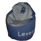 Vonatos babzsákfotel egyedi felirattal