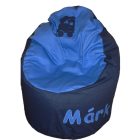 Vonatos babzsákfotel egyedi felirattal