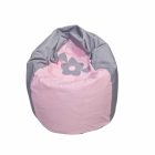  Babzsákfotel gyerek méretben (világosszürke-babarózsaszín)