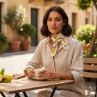 Sorrento Lemon multifunkciós kendő | citrommintás haj- és nyakkendő