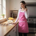 Konyhai pamutkötény | pink pöttyös