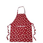 Pöttyös konyhai pamutkötény piros