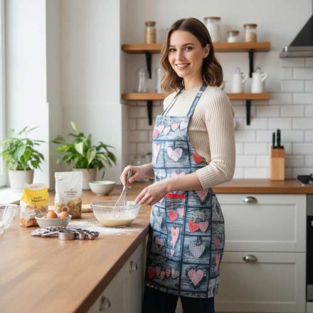 Szivecskés konyhai kötény