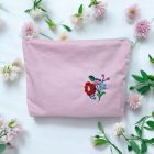 Kalocsai Színvarázs Kozmetikai Táska – Kézzel hímzett, egyedi neszeszer | Rózsaszín