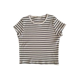   Csíkos női crop top – rövid nyári felső 3 színben, S/M és M/L méret | fehér-fekete