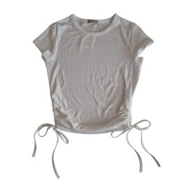 Kétoldalt húzott női felső | fehér