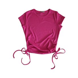 Kétoldalt húzott női felső | pink