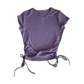 Kétoldalt húzott női felső | lila