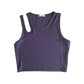 Női elegáns top csepp kivágással | sötétkék