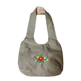 Kalocsai hímzett női táska | barna