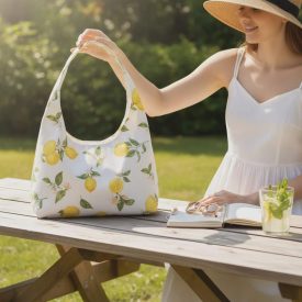   Citrommintás női táska – nyári shopper táska stílusos megjelenéssel