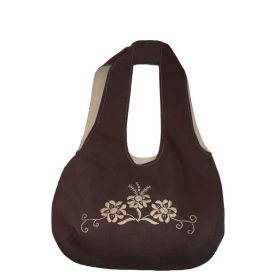 Női hímzett táska (csokoládé)