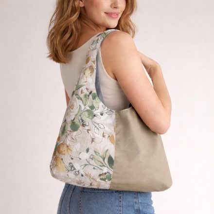 Flora Duo – virágmintás női vászon válltáska