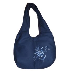 Női hímzett táska | sötétkék