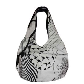 Női táska modern mintával | fehér