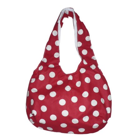 Női táska pöttyös mintával (piros)