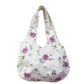 Női táska rózsa mintával | lila