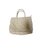 Fonott női szalmatáska | bézs