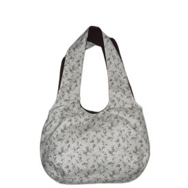 Női táska virág mintával | drapp