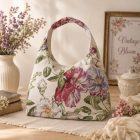 Vintage Bloom női válltáska – romantikus virágmintás shopper táska