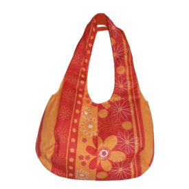 Női táska virág mintával | narancs