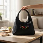 Kalocsai mintás kézi hímzésű válltáska – magyar kézműves