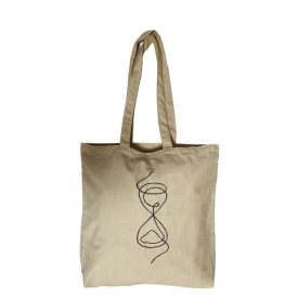 Vászontáska homokóra hímzéssel
