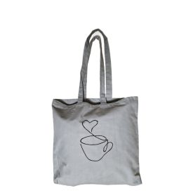 Kávéscsészével Hímzett Vászon Válltáska